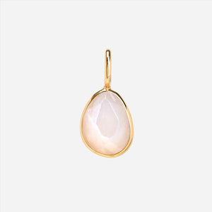 White moonstone gold vermeil charm