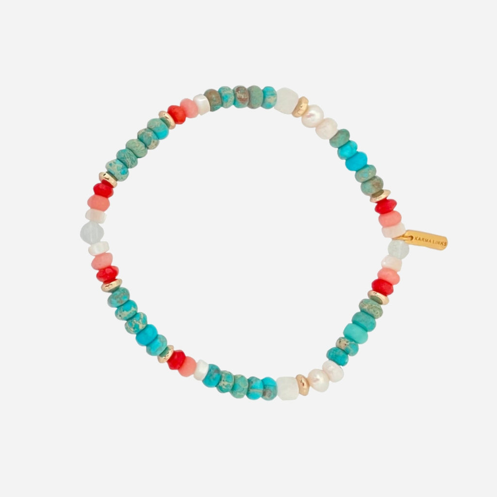 bright multigemstone beaded bracelet