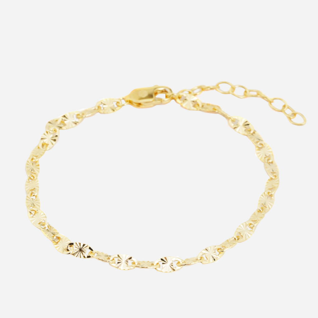 oval charm chain bracelet