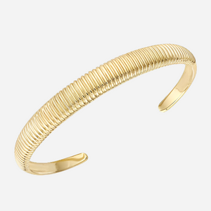 gold ridged dome bangle