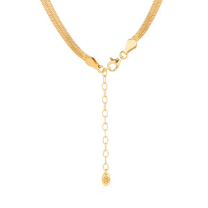 gold herringbone necklace