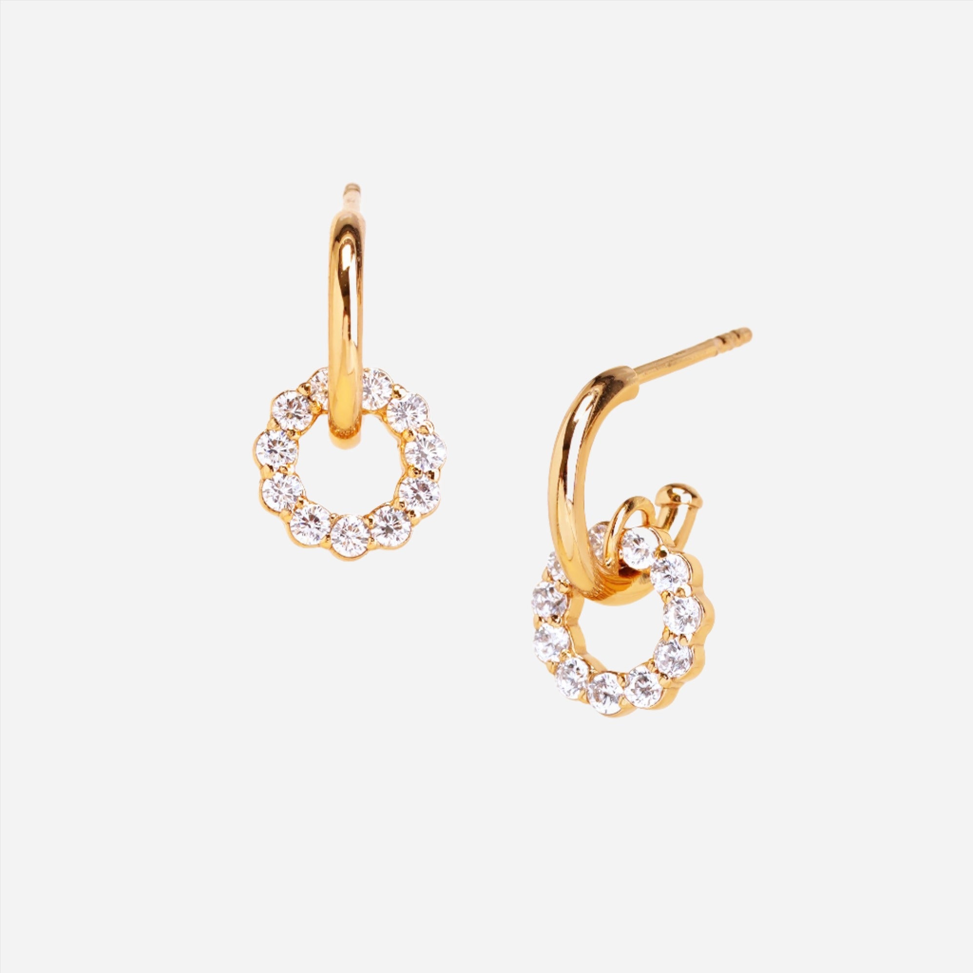 Cubic zirconia hoop earrings