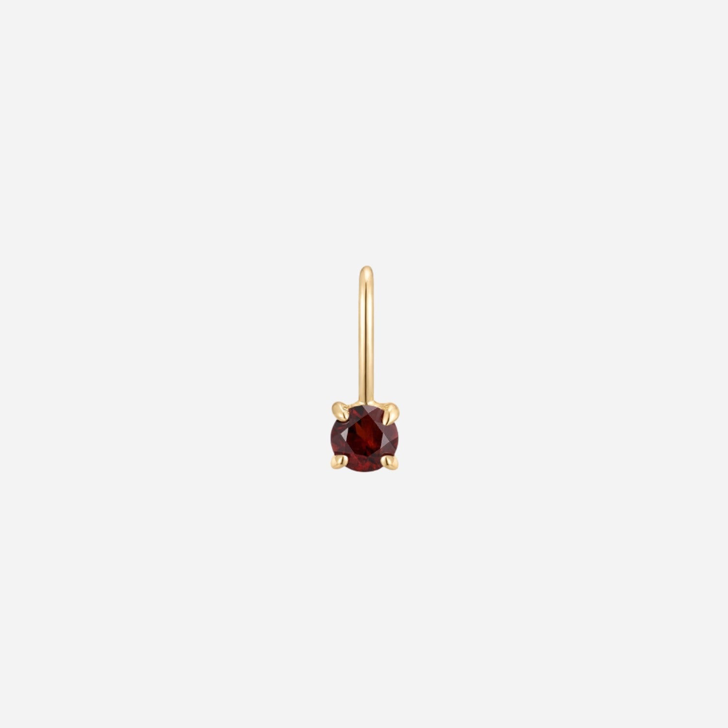 january birthstone garnet solid gold charm