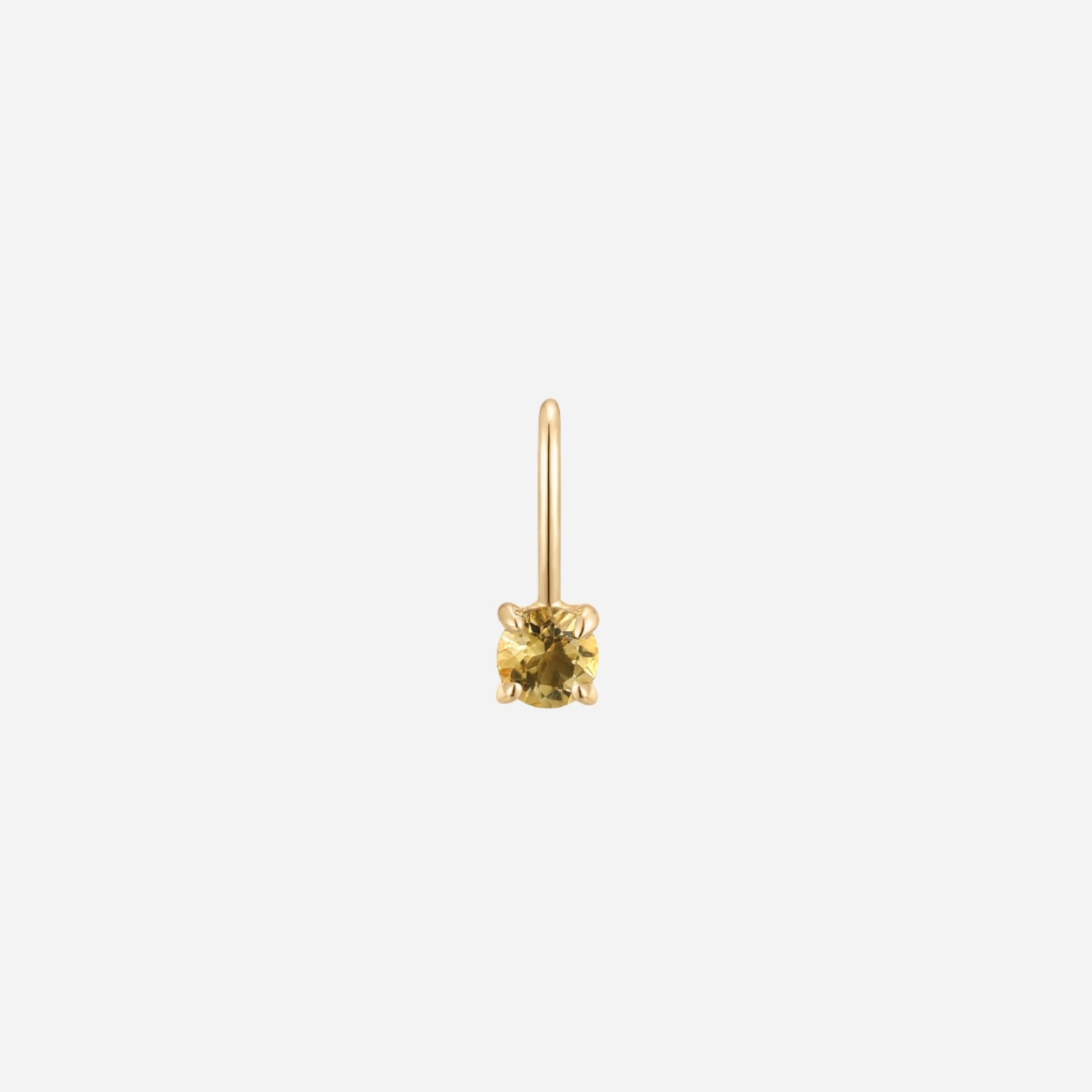 november birthstone citrine solid gold charm