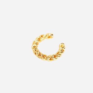 gold twisted conch cuff