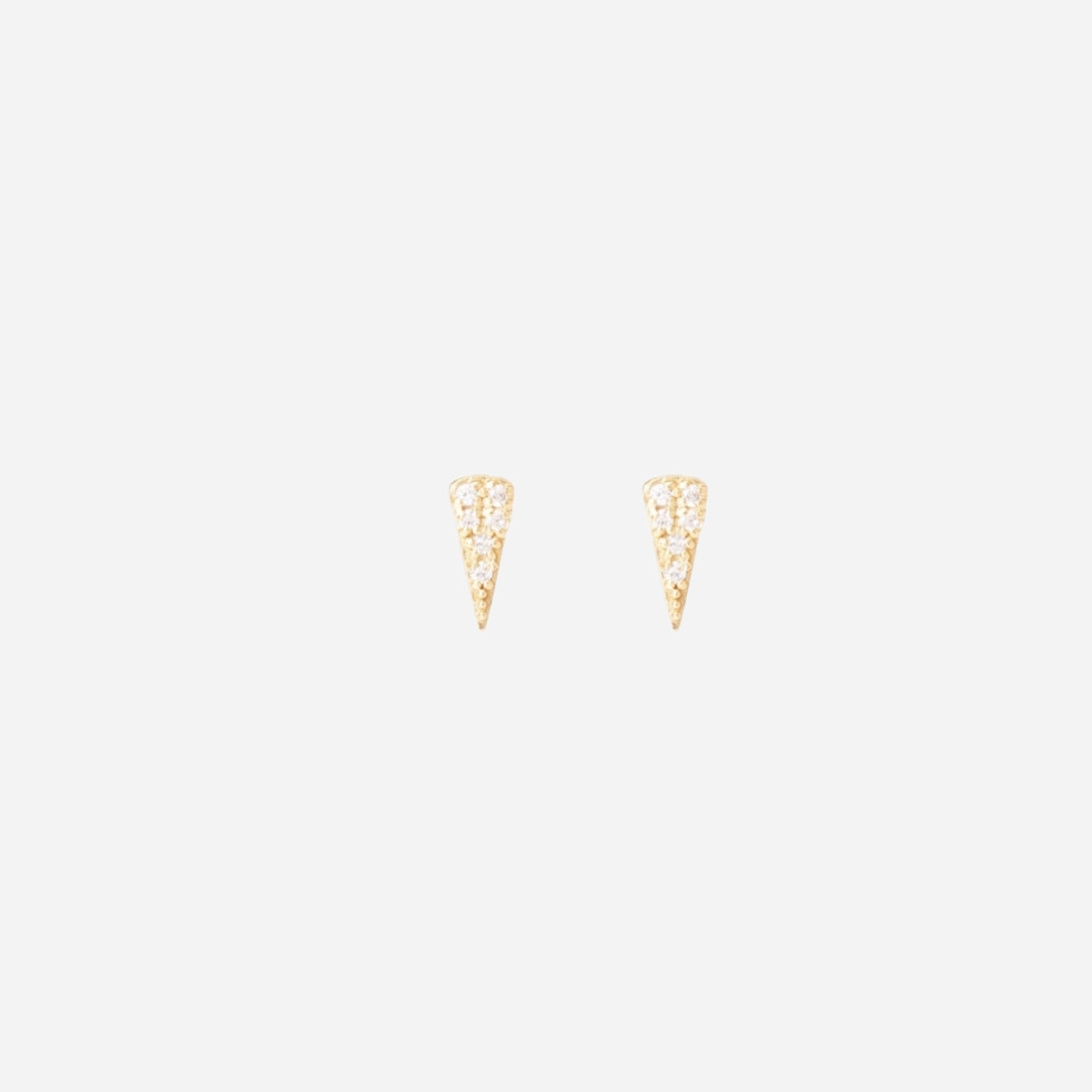 triangle pike stud earrings