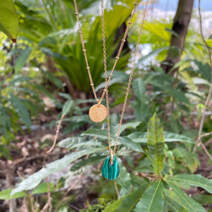 malachite teardrop necklace