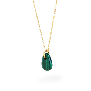 malachite teardrop necklace