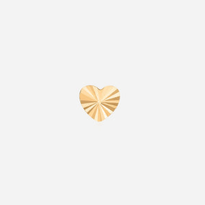 solid gold mini heart - single stud earring